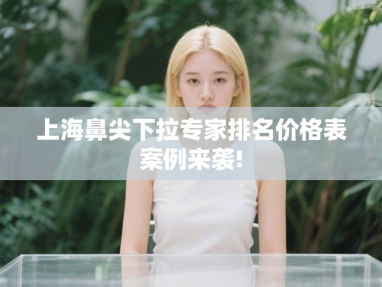 上海鼻尖下拉专家排名价格表案例来袭!